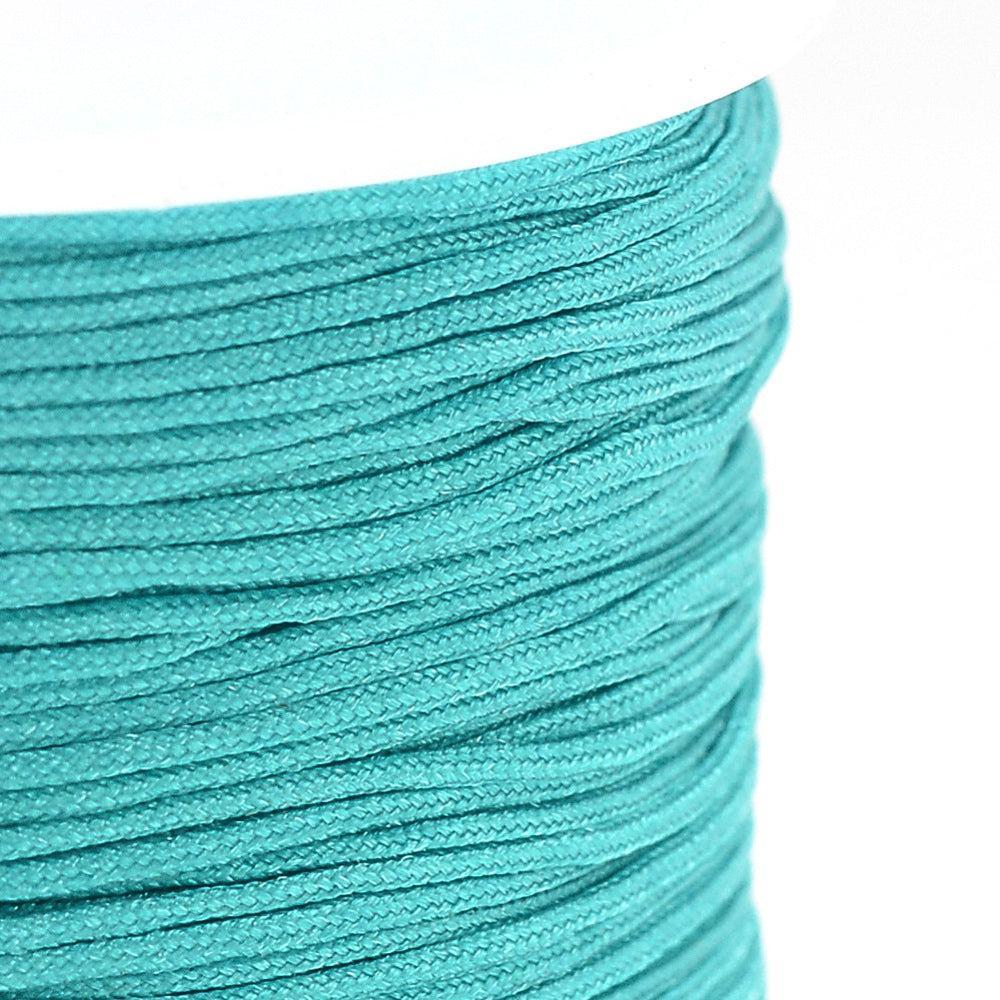 Nylon Rattail Koord Turquoise 0.8mm - 5 meter-Koord-Kraaltjes van Renate