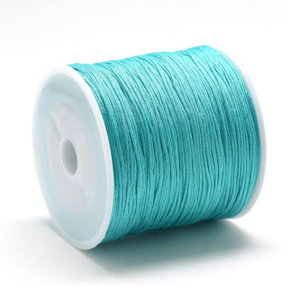 Nylon Rattail Koord Turquoise 0.8mm - 5 meter-Koord-Kraaltjes van Renate
