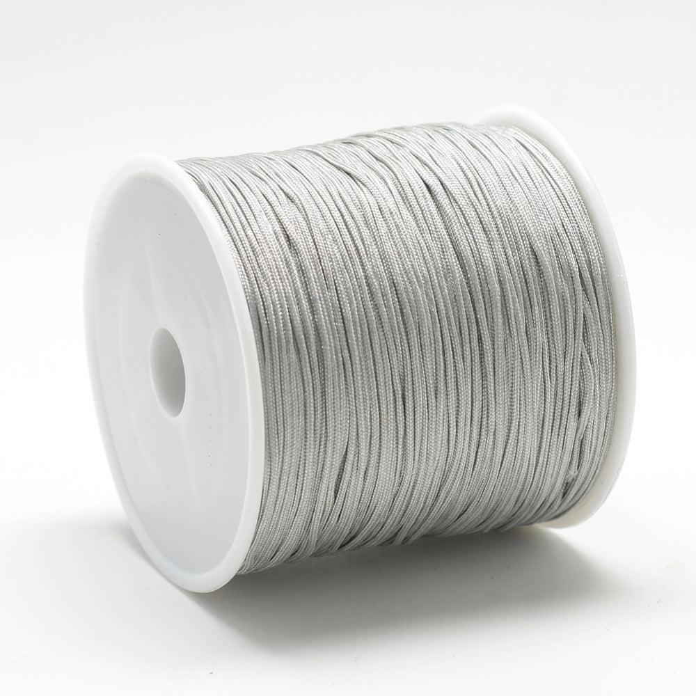 Nylon Rattail Koord Zilver Grijs 0.5mm - 5 meter-Koord-Kraaltjes van Renate