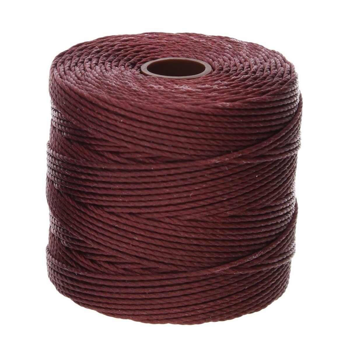 Nylon S-Lon draad Burgundy Tex210 0,5mm - 70 meter-koord-Kraaltjes van Renate