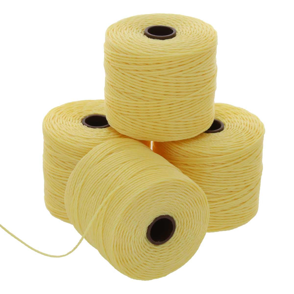 Nylon S-Lon draad Butteryellow Tex210 0,5mm - 70 meter-koord-Kraaltjes van Renate