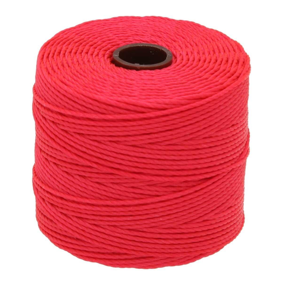Nylon S-Lon draad Coral pink Tex210 0,5mm - 70 meter-koord-Kraaltjes van Renate