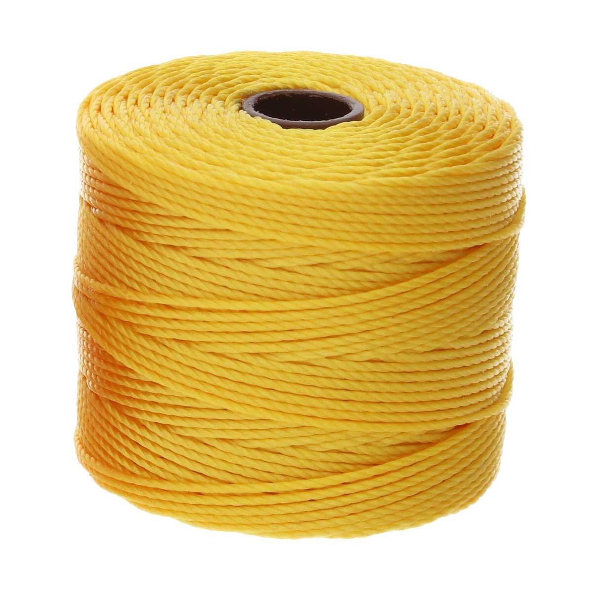 Nylon S-Lon draad Golden Yellow Tex210 0,5mm - 70 meter-koord-Kraaltjes van Renate