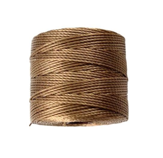 Nylon S-Lon draad Tex210 med brown 0,5mm - 70 meter-Kraaltjes van Renate
