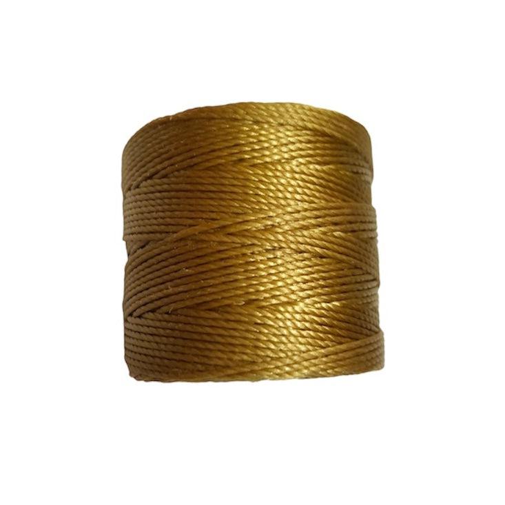 Nylon S-Lon draad Tex210 tan bronze 0,5mm - 70 meter-Kraaltjes van Renate