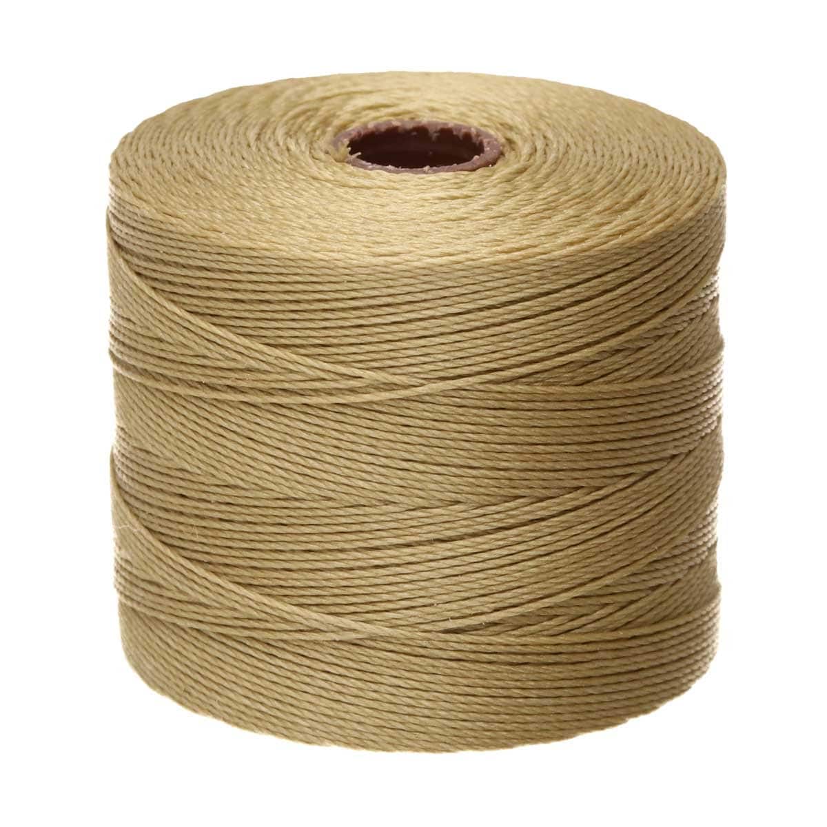 Nylon S-Lon draad Tex70 Sand 0,12mm - 240 meter-Kraaltjes van Renate