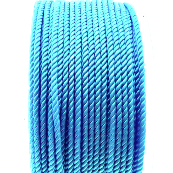 Nylon gedraaid koord blauw 2mm - 2 meter-koord-Kraaltjes van Renate