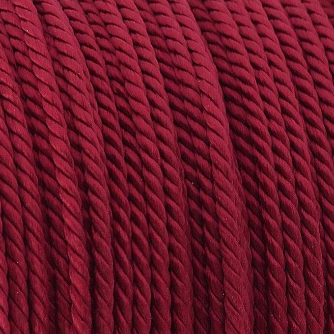 Nylon gedraaid koord donker rood 2mm - 2 meter-koord-Kraaltjes van Renate