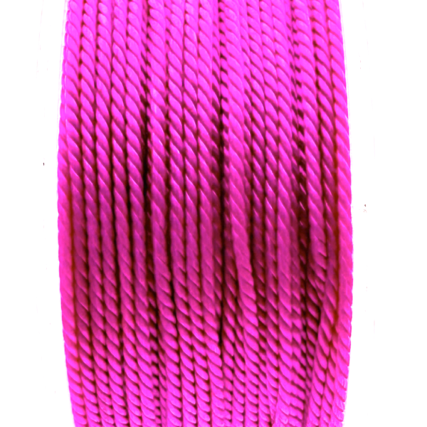 Nylon gedraaid koord felroze 2mm - 2 meter-koord-Kraaltjes van Renate