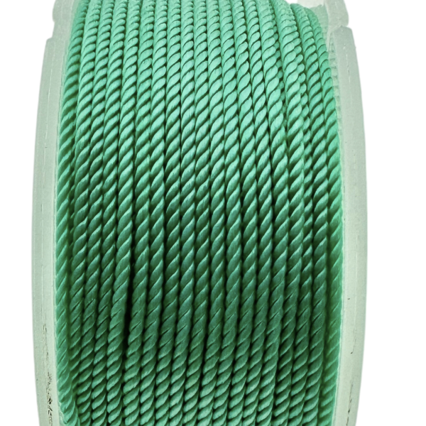 Nylon gedraaid koord groen 2mm - 2 meter-koord-Kraaltjes van Renate