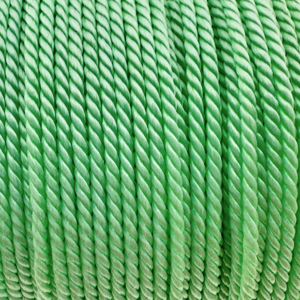 Nylon gedraaid koord groen 3mm - 2 meter-koord-Kraaltjes van Renate