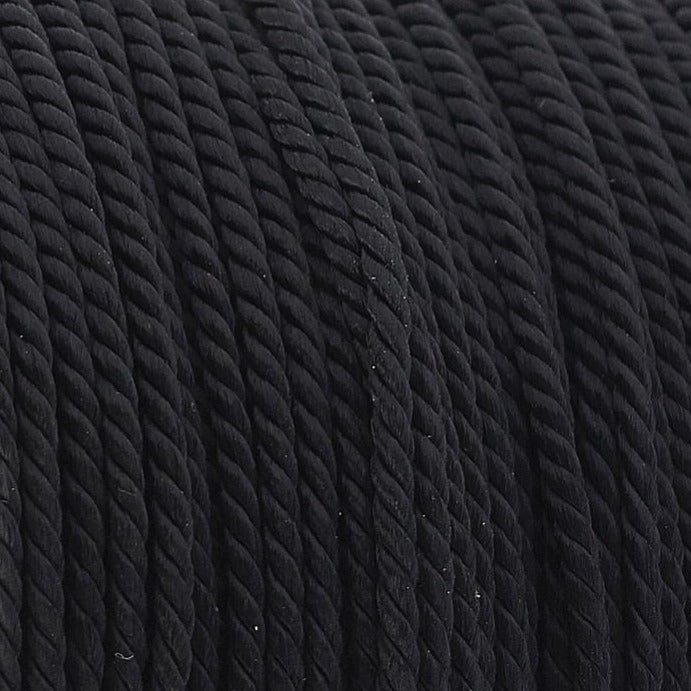 Nylon gedraaid koord zwart 2mm - 2 meter-koord-Kraaltjes van Renate