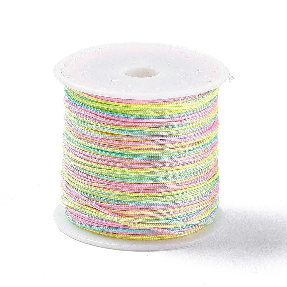 Nylon koord 0.8mm pastel gekleurd- per 5 meter-koord-Kraaltjes van Renate
