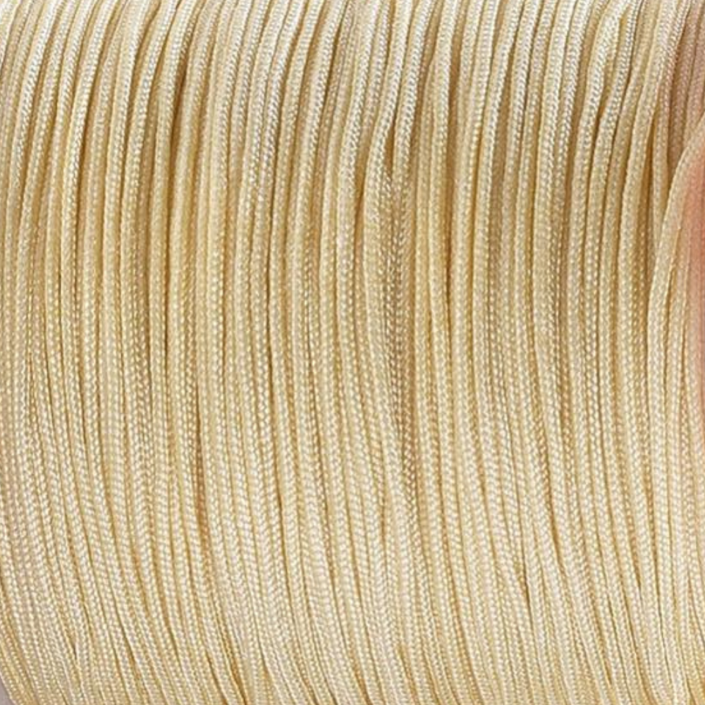 Nylon koord crèmewit 0.8mm - per 5 meter-koord-Kraaltjes van Renate