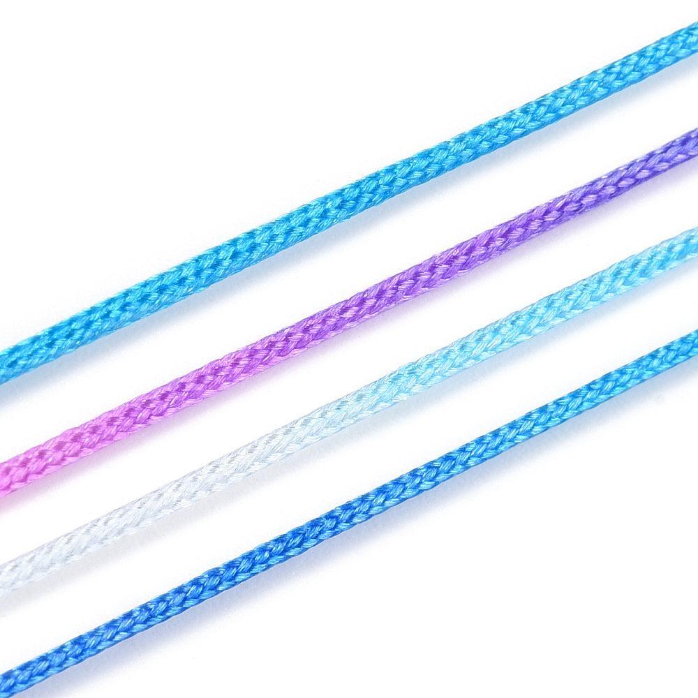 Nylon koord blauw / roze 0.8mm - per 5 meter-koord-Kraaltjes van Renate