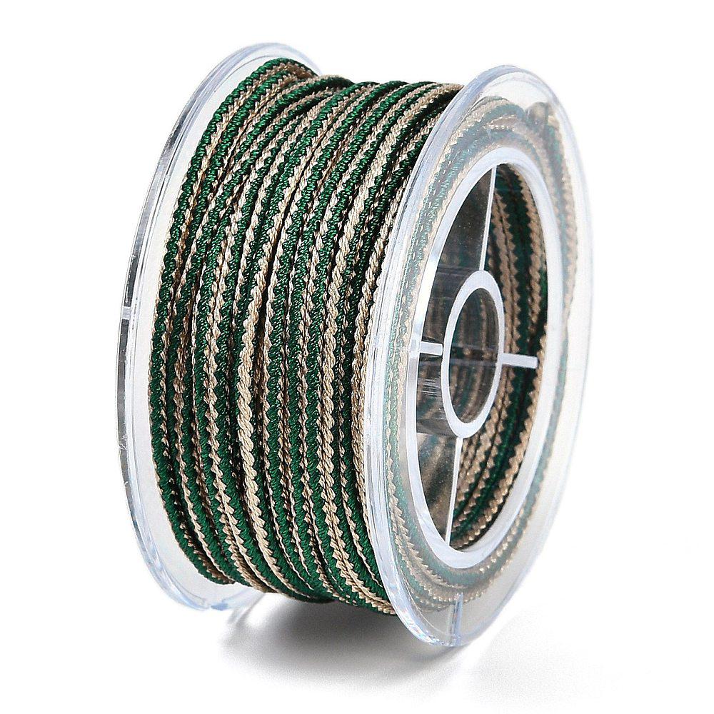 Nylon koord braided dark green 1,5mm- per meter-koord-Kraaltjes van Renate