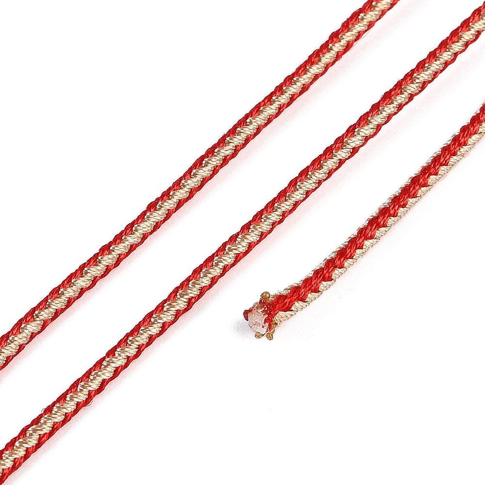 Nylon koord braided red 1,5mm- per meter-koord-Kraaltjes van Renate