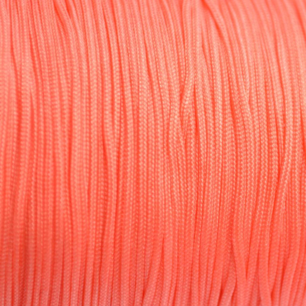 Nylon koord koraal roze 0.8mm - 6 meter-Kraaltjes van Renate