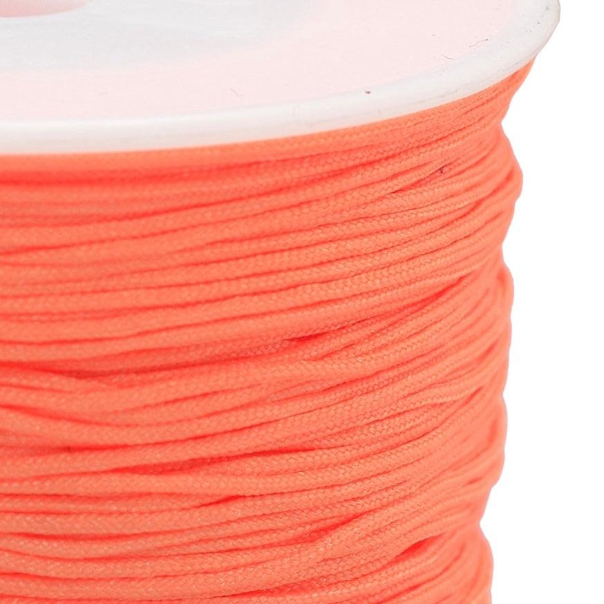Nylon koord neon oranje 0,8mm - 5 meter-koord-Kraaltjes van Renate