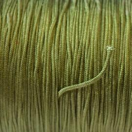 Nylon koord olijf groen 0.8mm - 6 meter-Kraaltjes van Renate