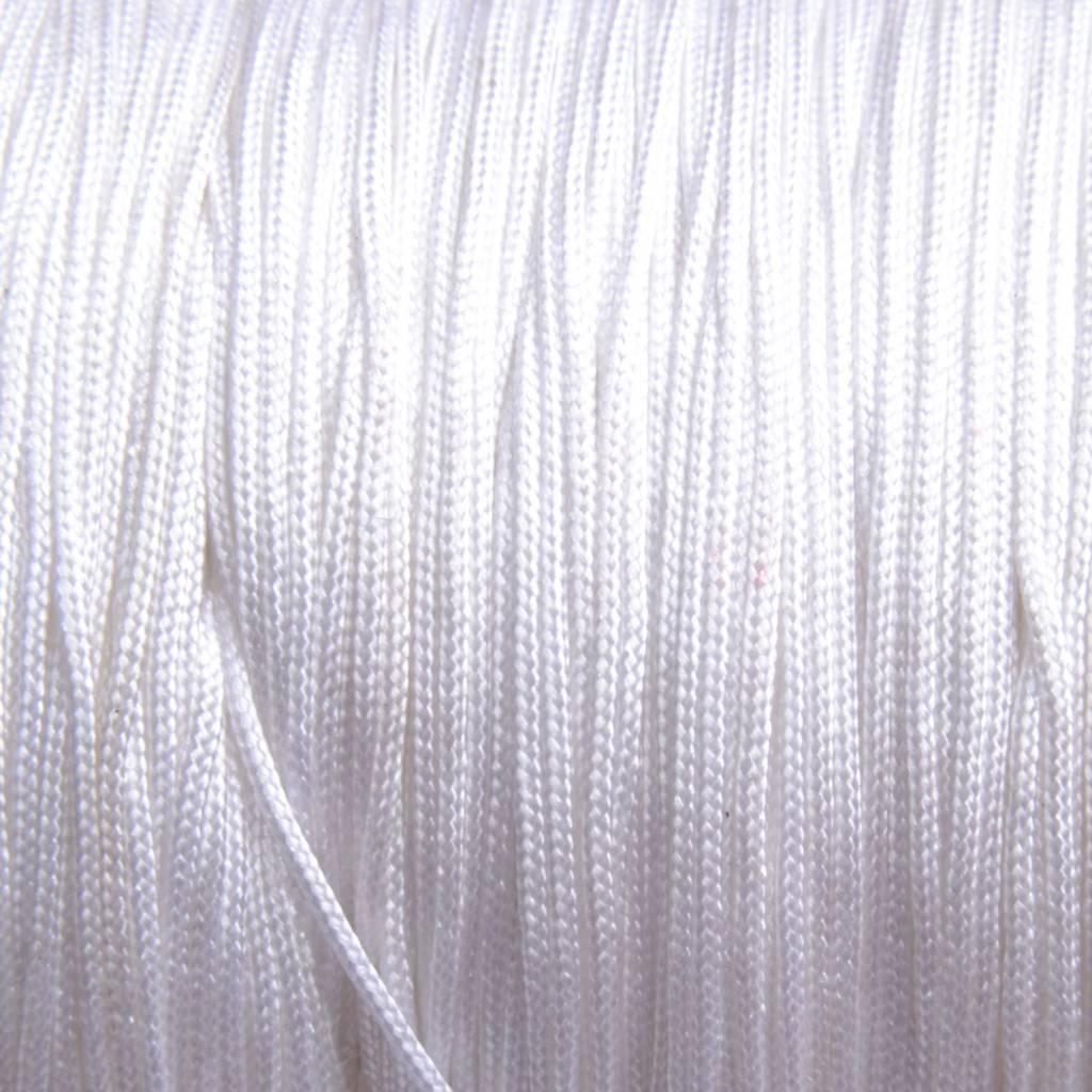 Nylon koord wit 0.8mm - 6 meter-Kraaltjes van Renate
