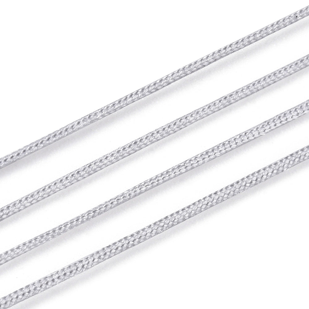 Nylon koord zilver 0.8mm - per 5 meter-koord-Kraaltjes van Renate