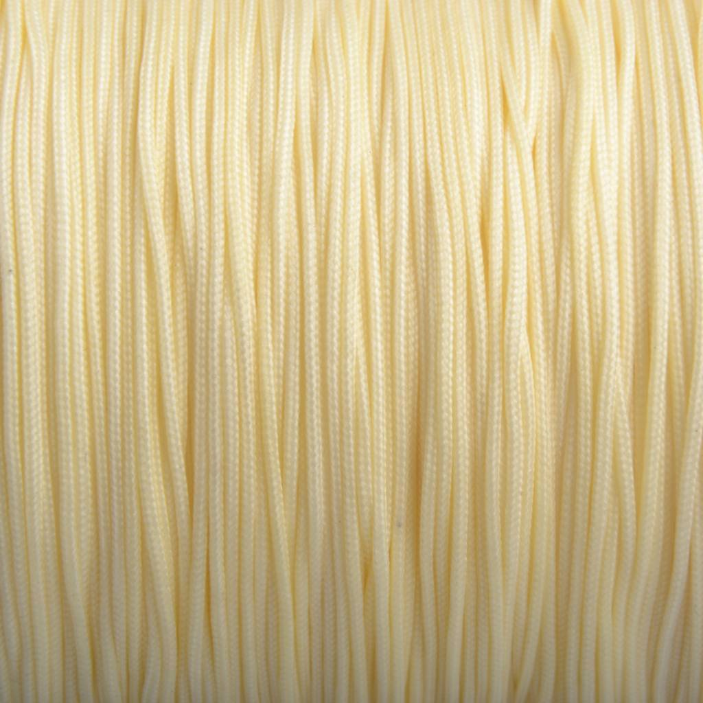 Nylon rattail koord licht beige geel 0.5mm - 6 meter-Kraaltjes van Renate