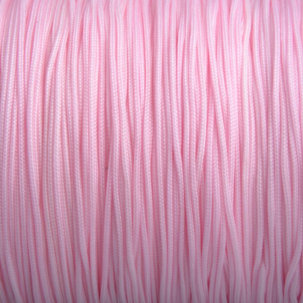 Nylon rattail koord licht roze 0.5mm - 6 meter-Kraaltjes van Renate