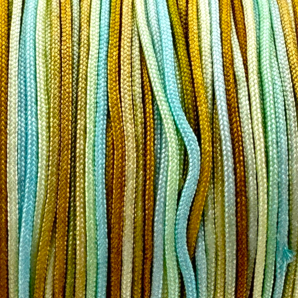 Nylon rattail koord multicolor brown-blue 0.8mm - 5 meter-koord-Kraaltjes van Renate