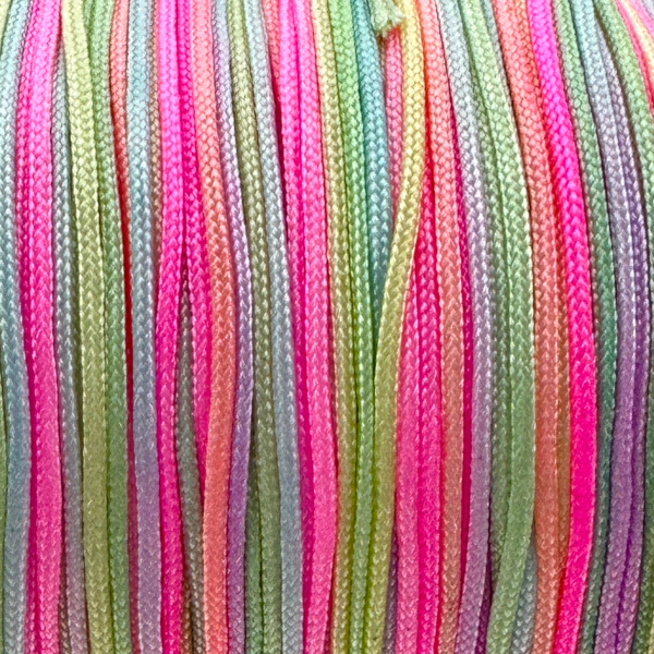 Nylon rattail koord multicolor pastel 0.8mm - 5 meter-koord-Kraaltjes van Renate