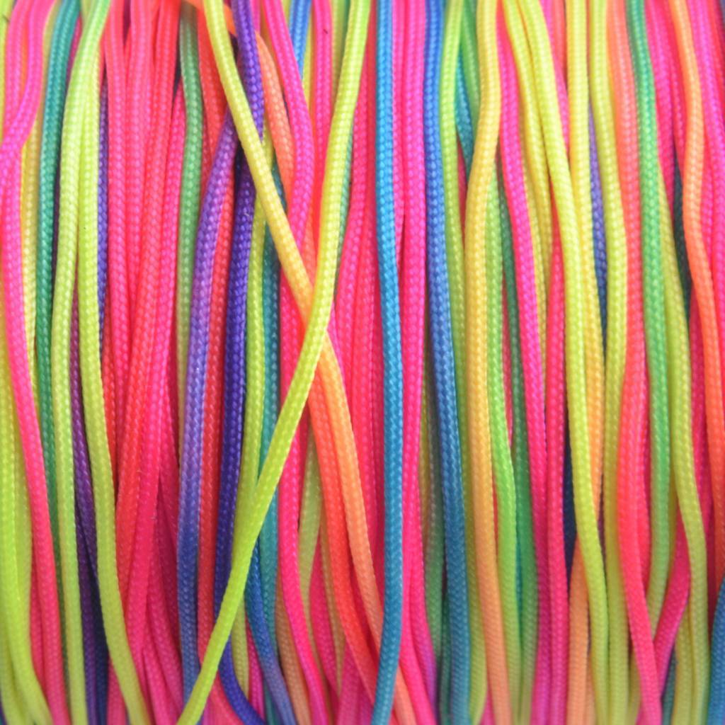 Nylon rattail koord regenboog 0.8mm - 6 meter-Kraaltjes van Renate