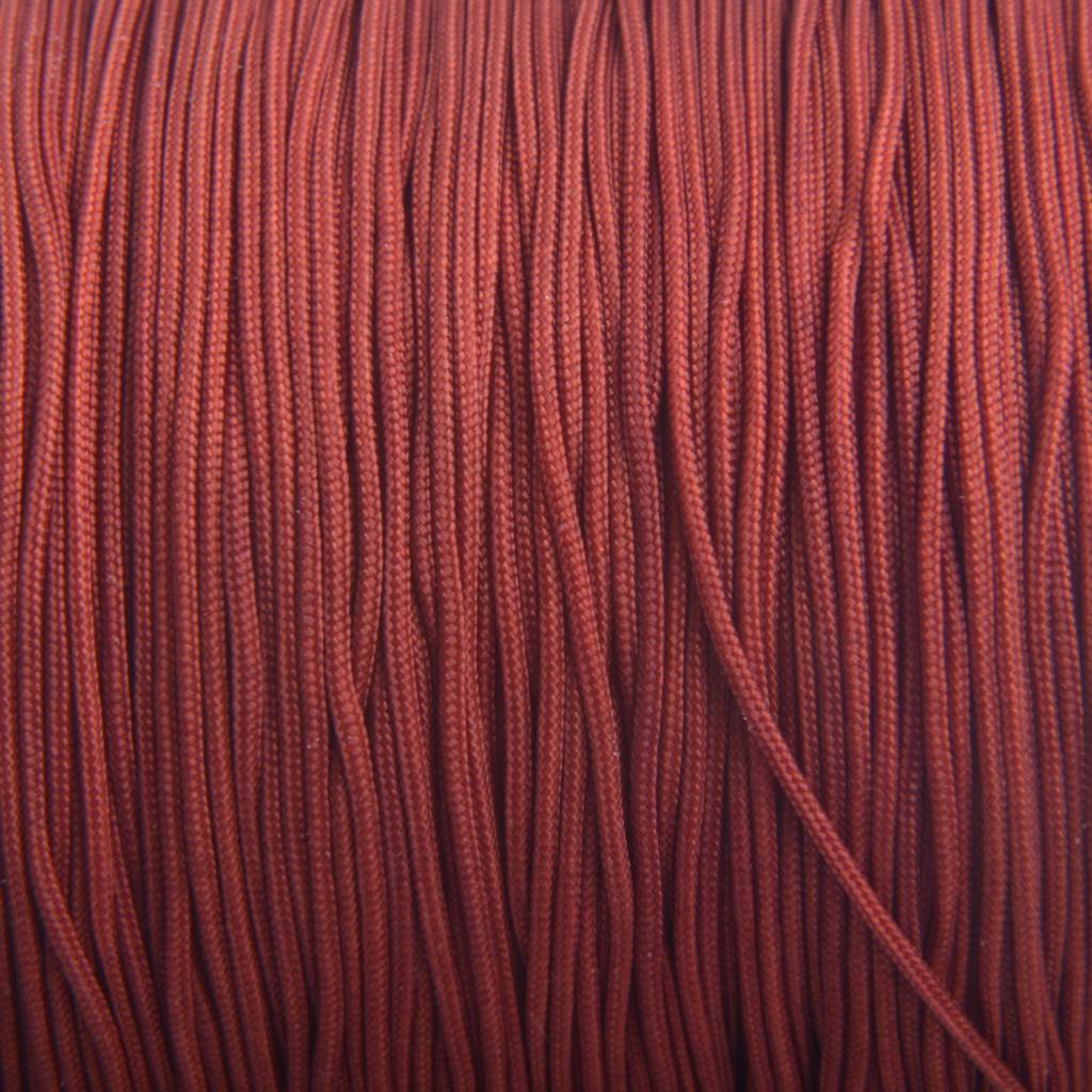 Nylon rattail koord rood bruin 0.8mm - 6 meter-Kraaltjes van Renate