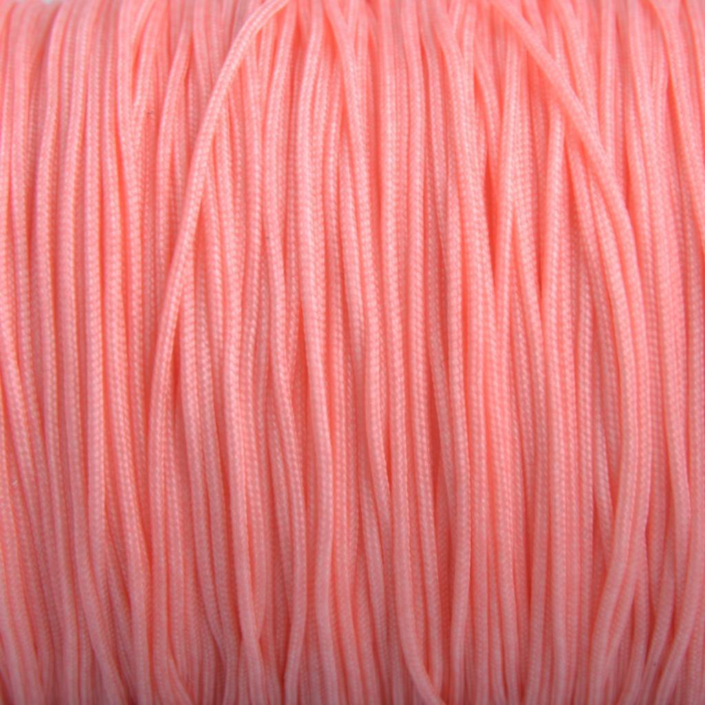 Nylon rattail koord roze peach 0.8mm - 6 meter-Kraaltjes van Renate