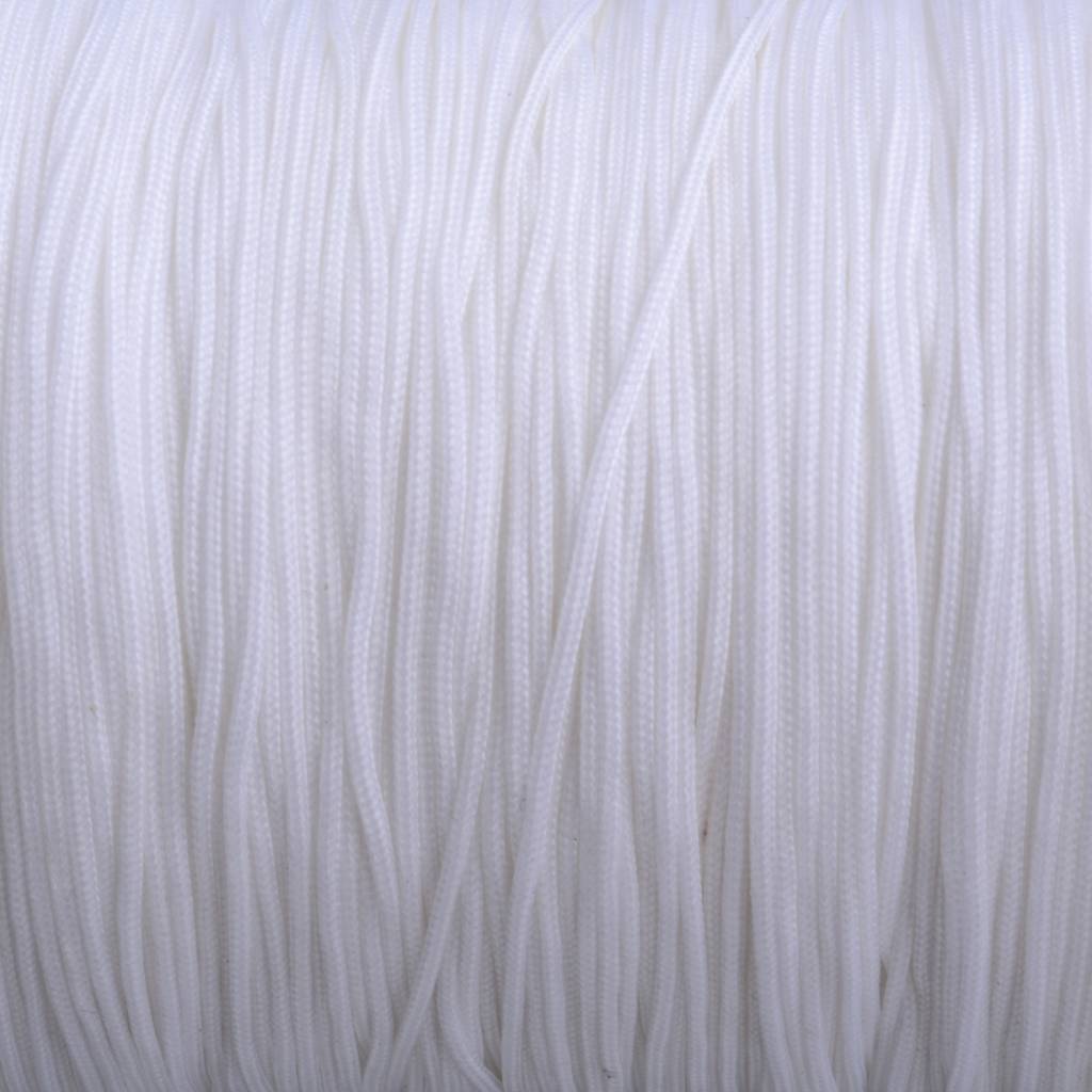 Nylon rattail koord wit 0.5mm - 6 meter-Kraaltjes van Renate