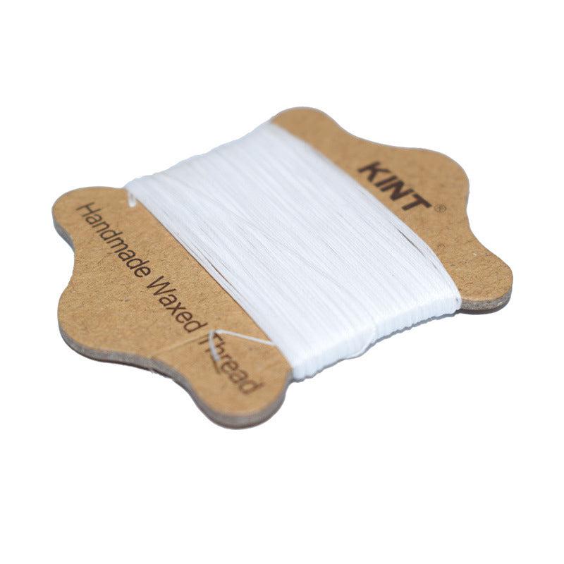 Nylon waxed koord wit 0,45mm - 20 meter-koord-Kraaltjes van Renate