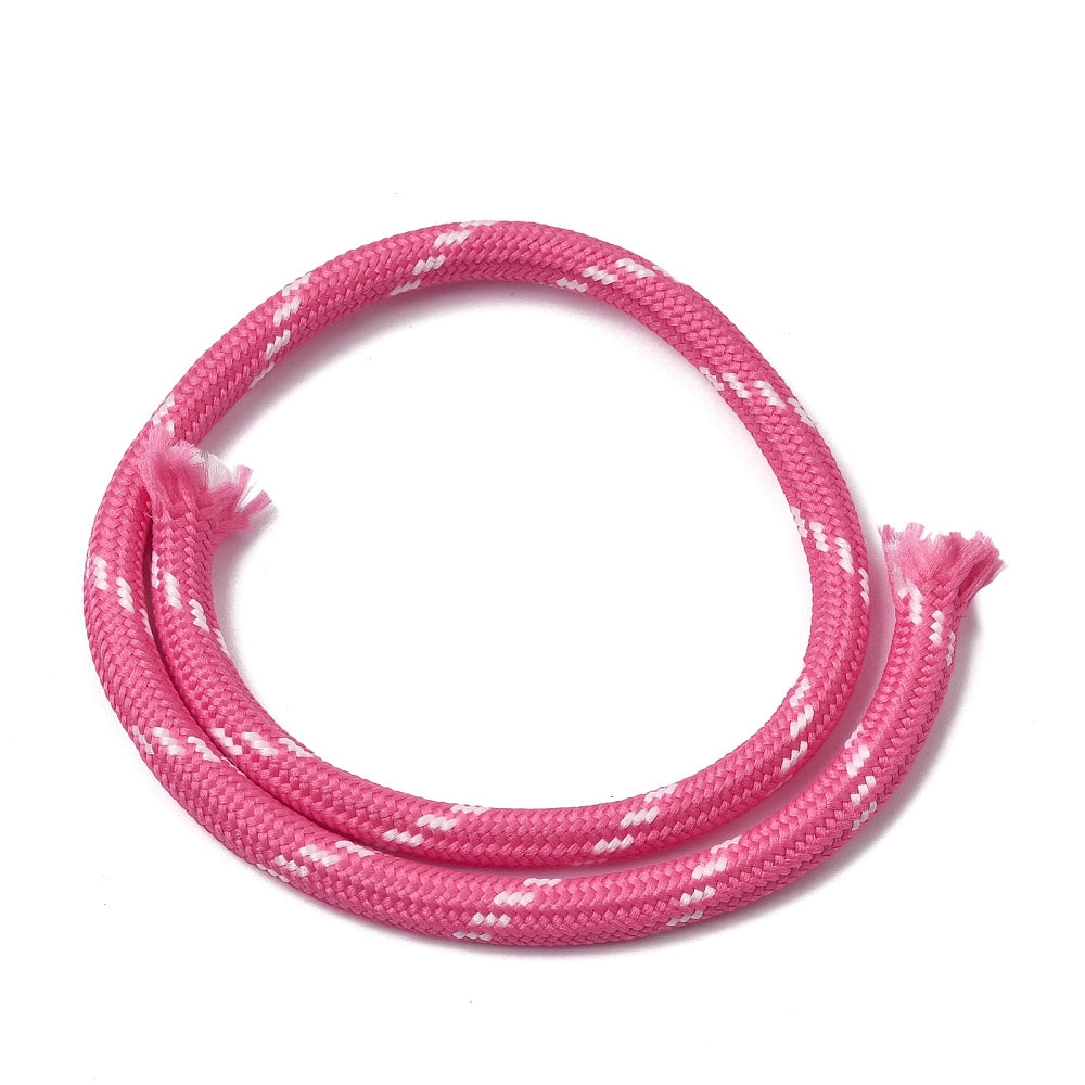 Koord Gevlochten Polykatoen Roze 5mm - per meter-Koord-Kraaltjes van Renate