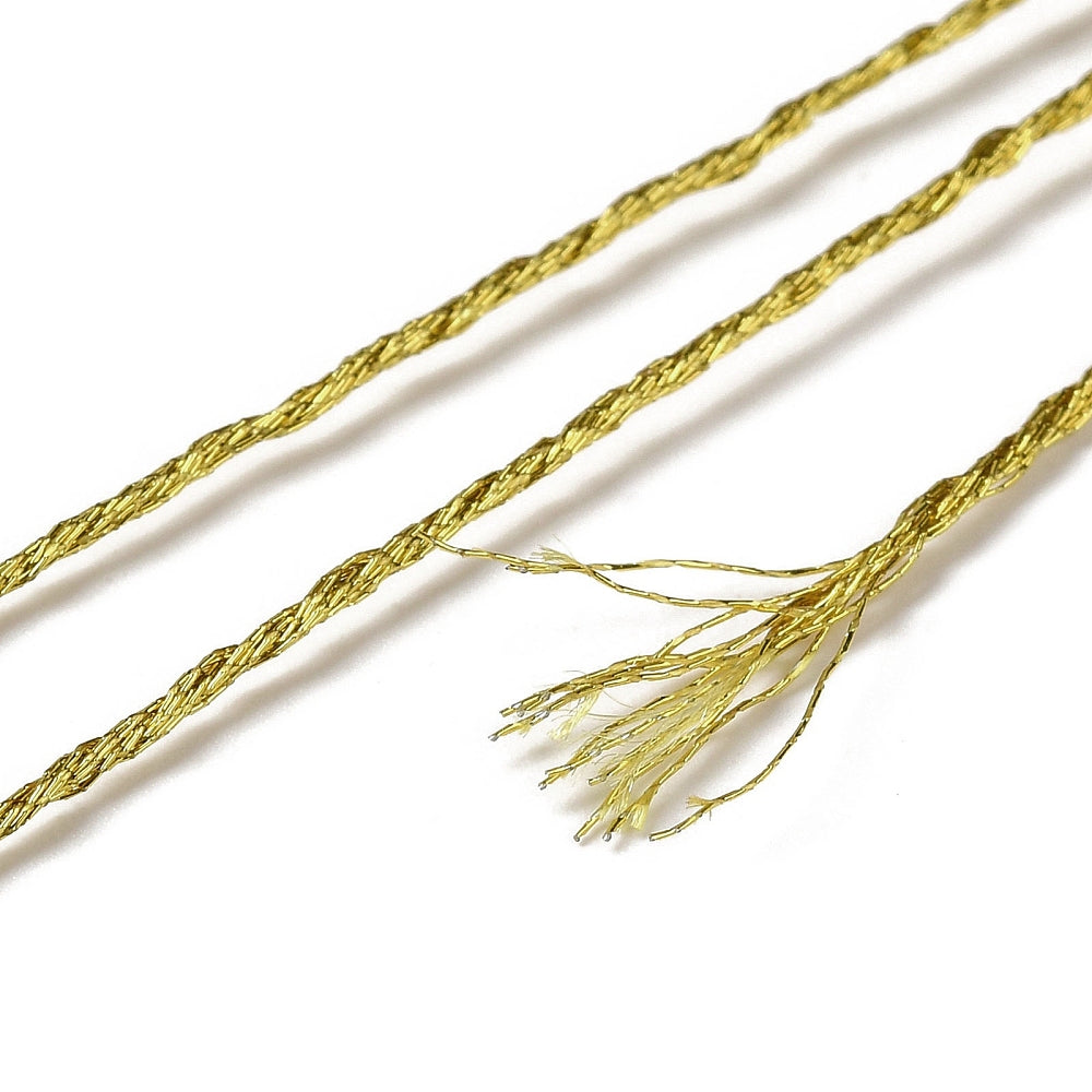 Borduurgaren Metallic Glitter Goud 0.8mm - per klos 8m