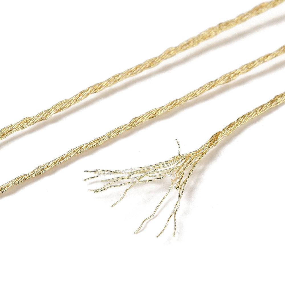 Borduurgaren Metallic Glitter Champagne 0.8mm - per klos 8m