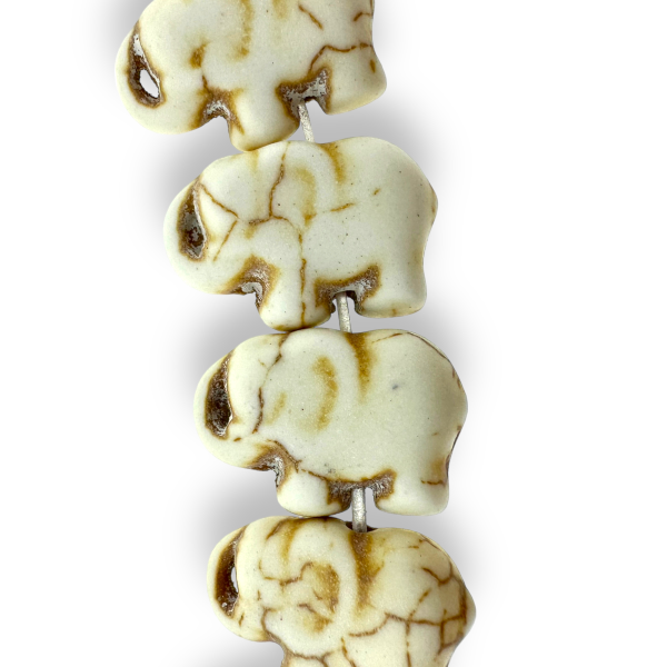 Olifanten kraal synthetic 10.5x15x5mm- per stuk-Kralen-Kraaltjes van Renate