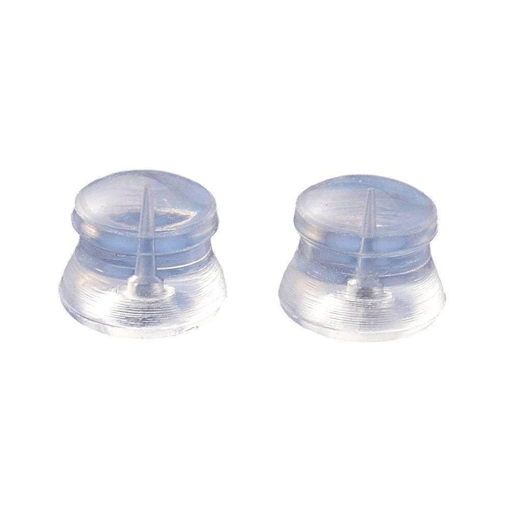 Oorbel achterkantje silecone 5mm- per 10 stuks-Onderdelen-Kraaltjes van Renate