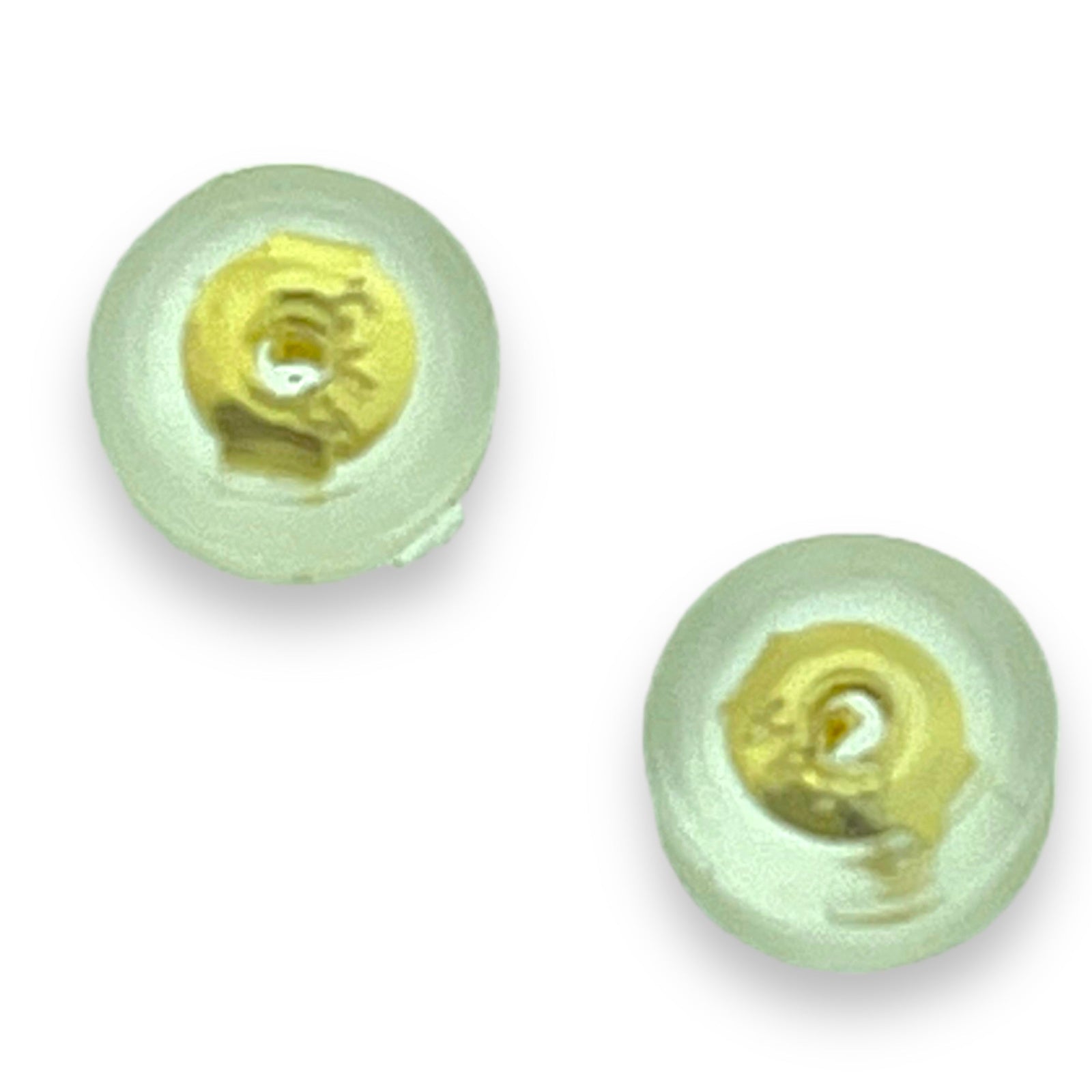 Oorbel achterkantjes goud met kunstof 5,5mm - 2 stuks-onderdelen-Kraaltjes van Renate
