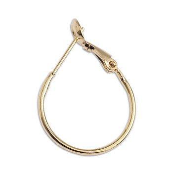 Oorbel brass 24K goud hoop 20mm- per paar-Onderdelen-Kraaltjes van Renate