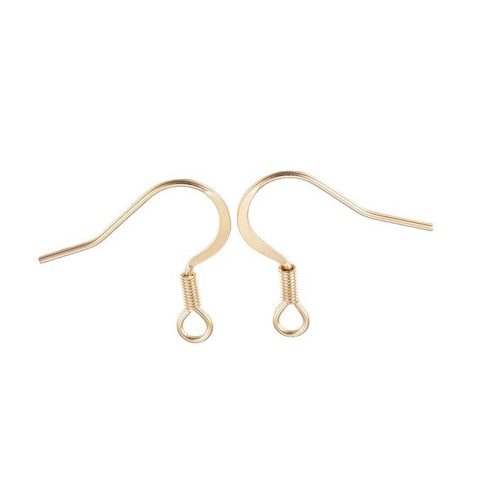 Oorbelhaakjes goud RVS 18mm- per paar-sluitingen-Kraaltjes van Renate