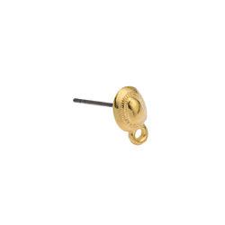 Oorbellen ethnic 24K goud 6x10mm- per paar-onderdelen-Kraaltjes van Renate