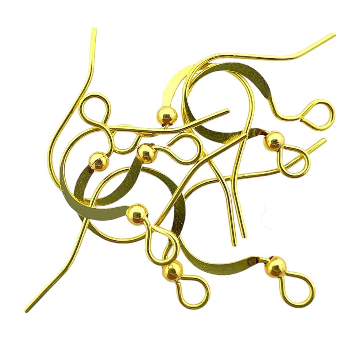 Oorbellen goud 15mm- 4 paar-onderdelen-Kraaltjes van Renate
