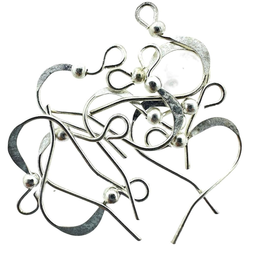 Oorbellen haak zilver 14mm- per 5 paar-onderdelen-Kraaltjes van Renate