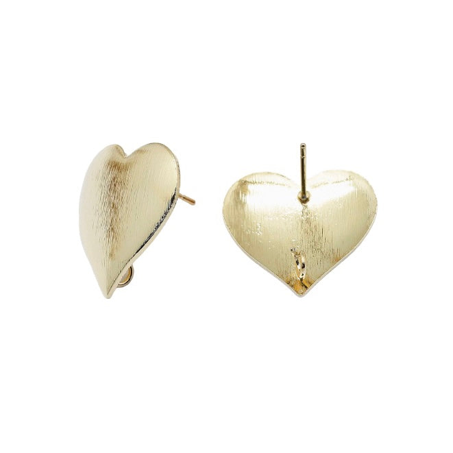 Oorbellen hart 18K goud 19x19mm- per paar-bedels-Kraaltjes van Renate