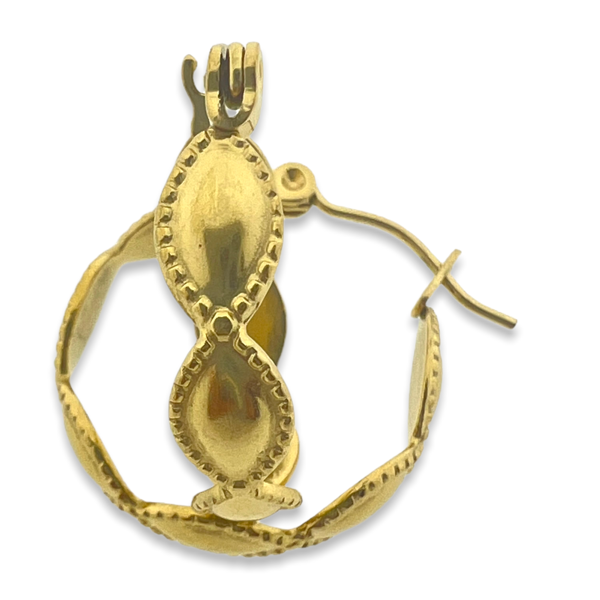 Oorbellen hoop oval goud stainless steel 20mm-Sieraden-Kraaltjes van Renate