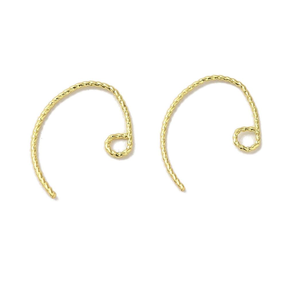 Oorbellen hoop twisted 14mm 18K goud- per paar-bedels-Kraaltjes van Renate