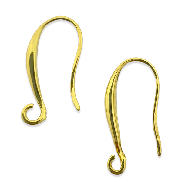 Oorbellen loop 18K gold plated 21x9mm-Sieraden-Kraaltjes van Renate